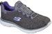 (W) Skechers Summits Quick Getaway 'Kelabu Ungu' 12983-CCPR