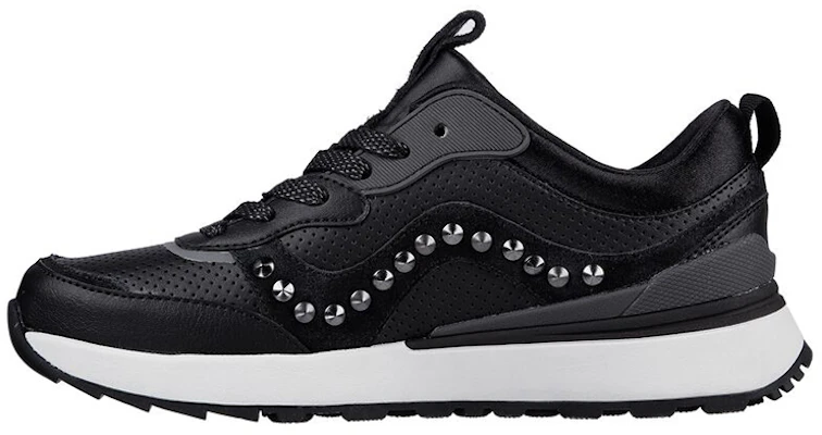(W) Skechers Sunny Street-Lederlook ''Zwart Grijs'' 155435-BKGY Buy (W) Skechers Sunny Street-Lederlook ''Zwart Grijs'' 155435-BKGY