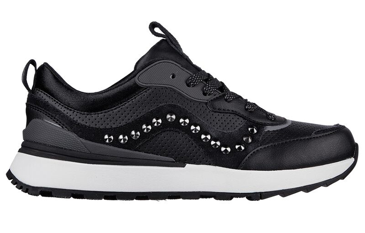 Order (W) Skechers Sunny Street-Lederlook ''Zwart Grijs'' 155435-BKGY