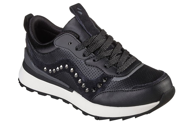 Lookbook (W) Skechers Sunny Street-Lederlook ''Zwart Grijs'' 155435-BKGY