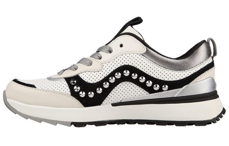 (Women) Skechers Sunny Street-Leatherette 'White Black' 155435-WBK
