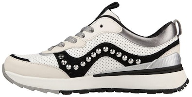 (Women) Skechers Sunny Street-Leatherette 'White Black' 155435-WBK (Women) Skechers Sunny Street-Leatherette 'White Black' 155435-WBK