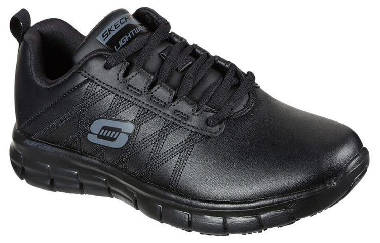 Lookbook (W) 스케쳐스 슈어 트랙 블랙 (Skechers Sure Track Black) 76576-BLK