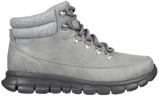 Skechers Synergy 耐磨休閒短筒靴 女款 灰色 Order Skechers Synergy 耐磨休閒短筒靴 女款 灰色