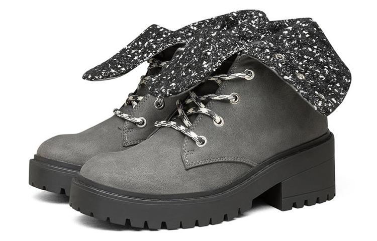 (W) Skechers Teen Spirit Knit Buzz Ankle Boot 'Black Charcoal' 圖 3