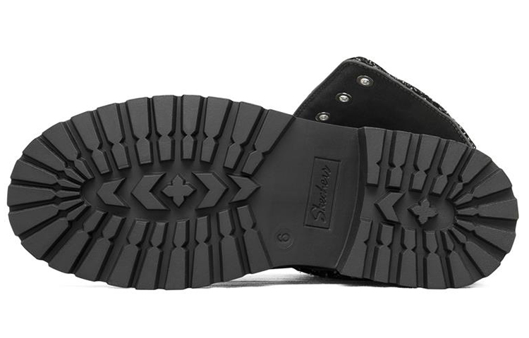 (W) Skechers Teen Spirit Knit Buzz Ankle Boot 'Black Charcoal' 圖 5