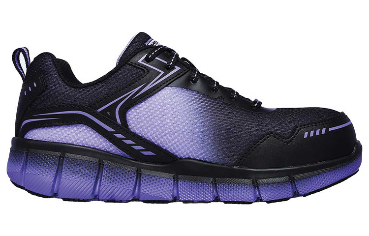 Order (W) スケッチャーズ テルフィン 安全靴 (黒/紫) 108009-BKPR