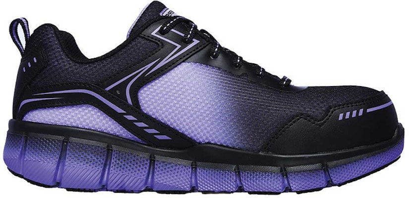 (Women) Skechers Telfin Arterios Alloy Toe 'Black Purple' 108009-BKPR Order (Women) Skechers Telfin Arterios Alloy Toe 'Black Purple' 108009-BKPR