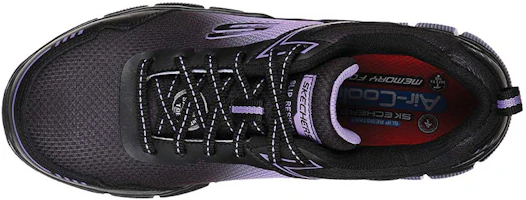 Lookbook Skechers Telfin Arterios 合金趾頭 減震防滑 低筒運動鞋 女款 黑紫色