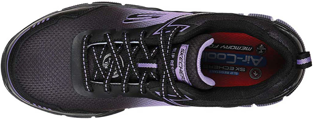 (W) Skechers Telfin Arterios Alloy Toe 'Hitam Ungu' 108009-BKPR Lookbook (W) Skechers Telfin Arterios Alloy Toe 'Hitam Ungu' 108009-BKPR