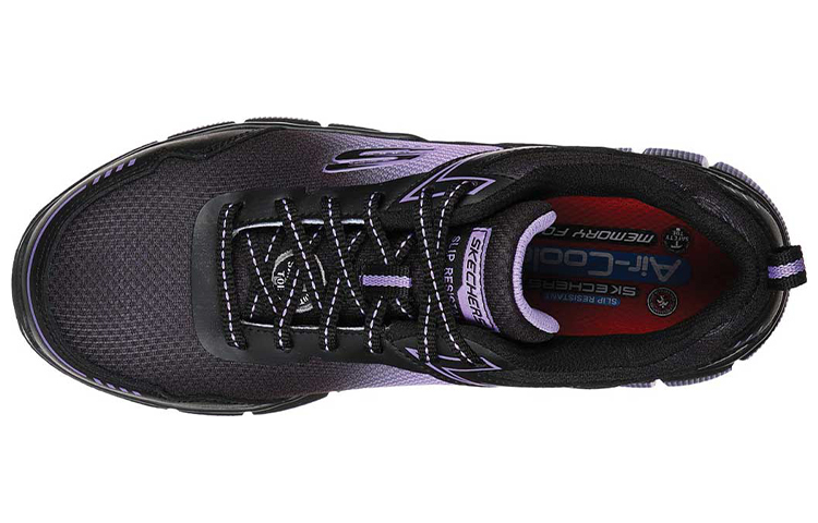 Lookbook (W) スケッチャーズ テルフィン 安全靴 (黒/紫) 108009-BKPR