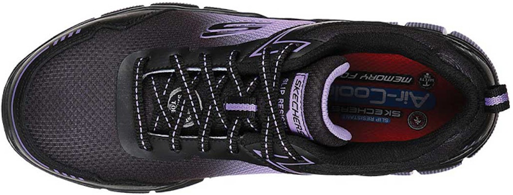 (Women) Skechers Telfin Arterios Alloy Toe 'Black Purple' 108009-BKPR Lookbook (Women) Skechers Telfin Arterios Alloy Toe 'Black Purple' 108009-BKPR