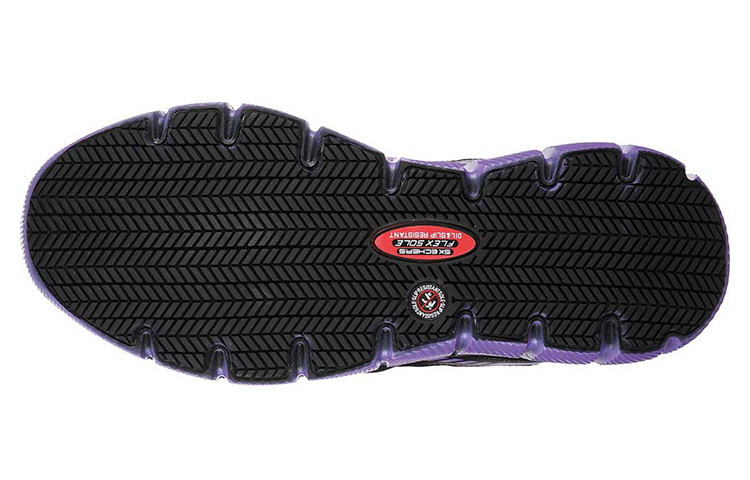 Shop (W) スケッチャーズ テルフィン 安全靴 (黒/紫) 108009-BKPR