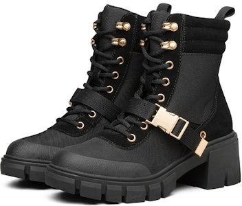 (W) スケッチャーズ トップノッチ マーティンブーツ 黒/金 167052-BKGD Lookbook (W) スケッチャーズ トップノッチ マーティンブーツ 黒/金 167052-BKGD