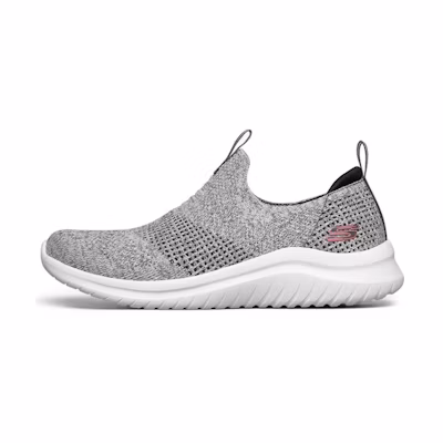 (W) Skechers Ultra Flex 2.0 Running Shoes Gray/White/Black