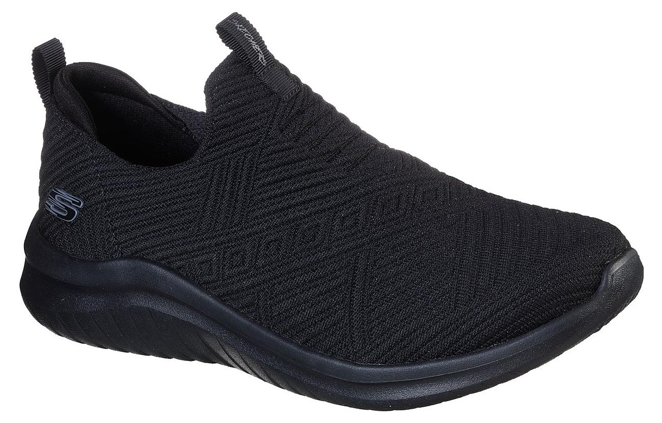 Lookbook (W) (女性用) スケッチャーズ ウルトラ フレックス 2.0 'スタニングサプライズ' 黒スリップオン 149180-BBK 149180-BBK