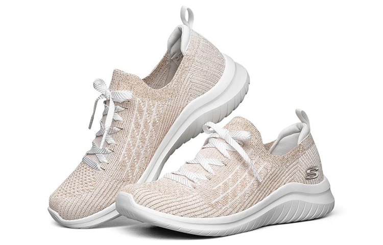 (W) Skechers Ultra Flex 2.0 Low-Top Running Shoes White/Gold 圖 3
