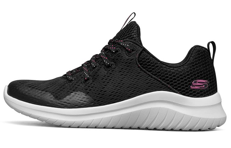 (Women) Skechers Ultra Flex 2.0 Low-Top Running Shoes Black/White 149090-BKW