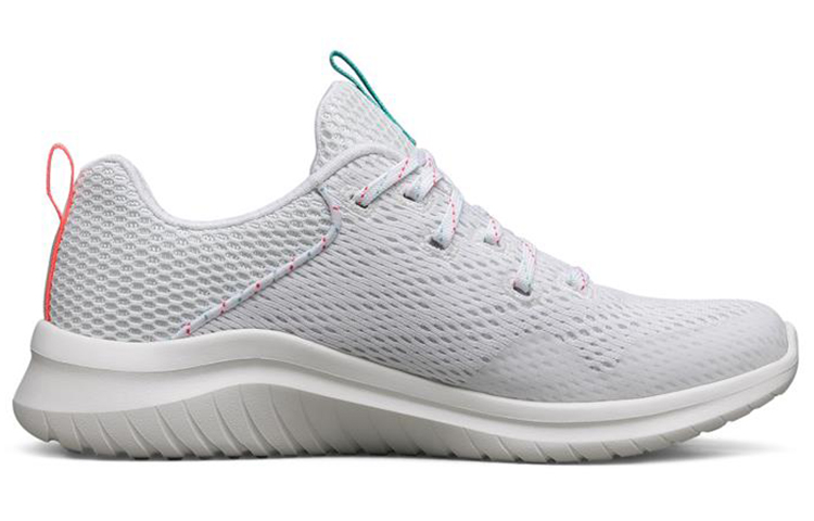 Order (W) Skechers Ultra Flex 2.0 Lage Sneakers Wit/Groen Hardloopschoenen 149090-WHT