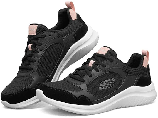 (W) Skechers Ultra Flex 2.0 Lage Sneakers Hardloopschoenen Zwart/Roze 66666299-BKPK Lookbook (W) Skechers Ultra Flex 2.0 Lage Sneakers Hardloopschoenen Zwart/Roze 66666299-BKPK
