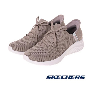 (W) SKECHERS Ultra Flex 3.0 Casual Shoes Brown Grey Brown-gray