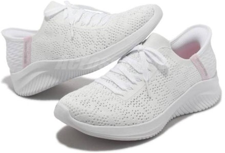(W) 斯凯奇 Ultra Flex 3.0 一脚蹬白色运动鞋 896211-WHT Shop (W) 斯凯奇 Ultra Flex 3.0 一脚蹬白色运动鞋 896211-WHT