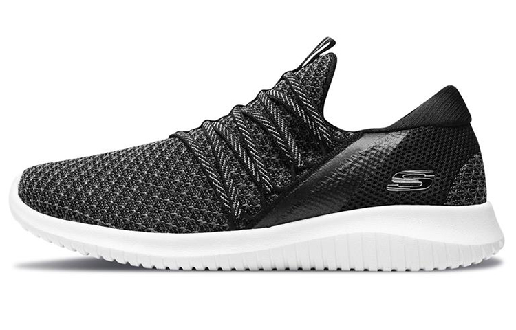 (Women) Skechers Ultra Flex 'Black White' 12849-BKW