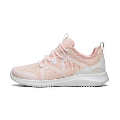 (W) Skechers Ultra Flex Sports Shoes Pink/White