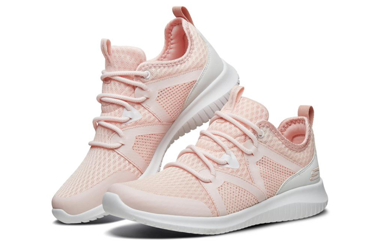 (W) Skechers Ultra Flex Sports Shoes Pink/White 圖 3