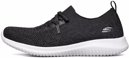 (Women) Skechers Ultra Flex Slip-on Loafers Black 149033-BKW (Women) Skechers Ultra Flex Slip-on Loafers Black 149033-BKW