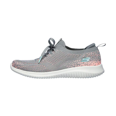 (W) Skechers Ultra Flex 'Twilight Twinkle Grey Pink'