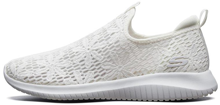 women-skechers-ultra-flex-white-slip-on-13119-wht