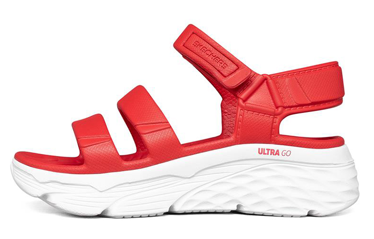(W) Skechers Ultra Flex Casual Sandal Red
