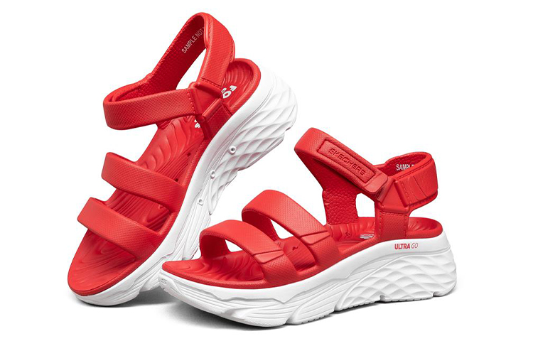(W) Skechers Ultra Flex Casual Sandal Red 圖 3