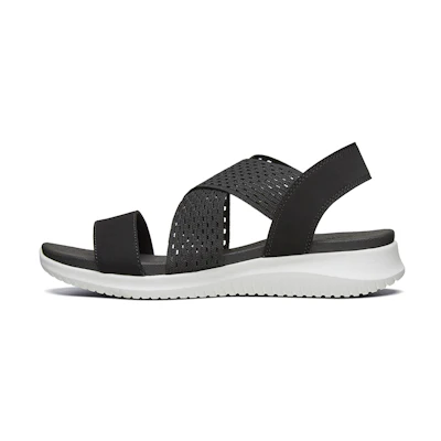 (W) Skechers Ultra Flex Sandal 'Black'