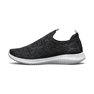 (W) Skechers Ultra Flex Slip-On 'Black White'