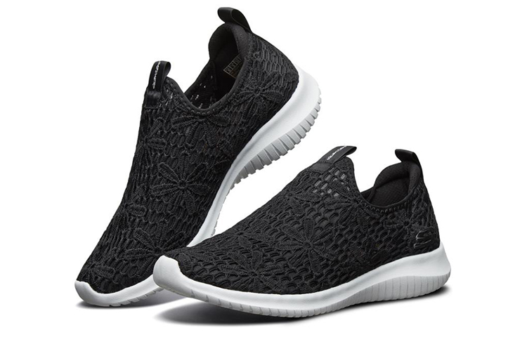 Lookbook (Women) Skechers Ultra Flex Slip-On 'Black White' 13119-BKW