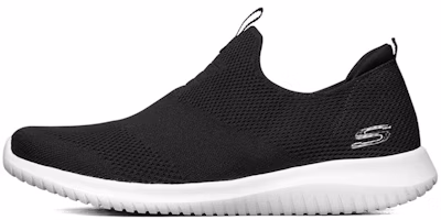 (Women) Skechers Ultra Flex Slip-Ons Black 12837-BKW (Women) Skechers Ultra Flex Slip-Ons Black 12837-BKW