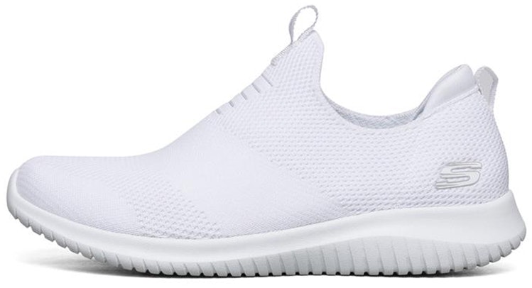 women-skechers-ultra-flex-white-durable-comfort-slip-on-12837-wht