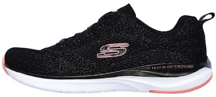 (Women) Skechers Ultra Groove 'Black Comfort Casual' 149019-BKPK (Women) Skechers Ultra Groove 'Black Comfort Casual' 149019-BKPK