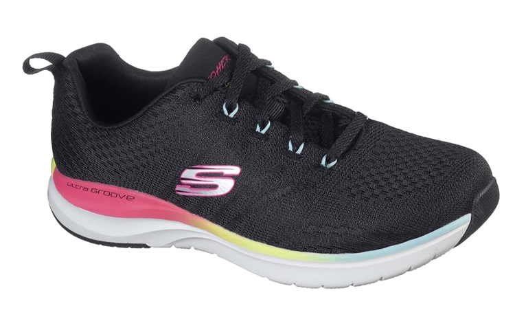 Lookbook (Women) Skechers Ultra Groove 'Black Low-Top Runner' 149022-BKMT