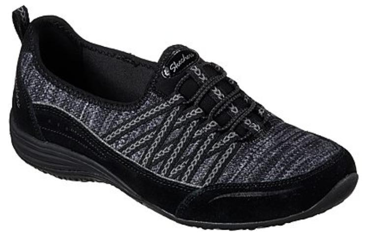 Lookbook (Women) Skechers Unity 'Black Grey Slip-On' 23155-BKCC