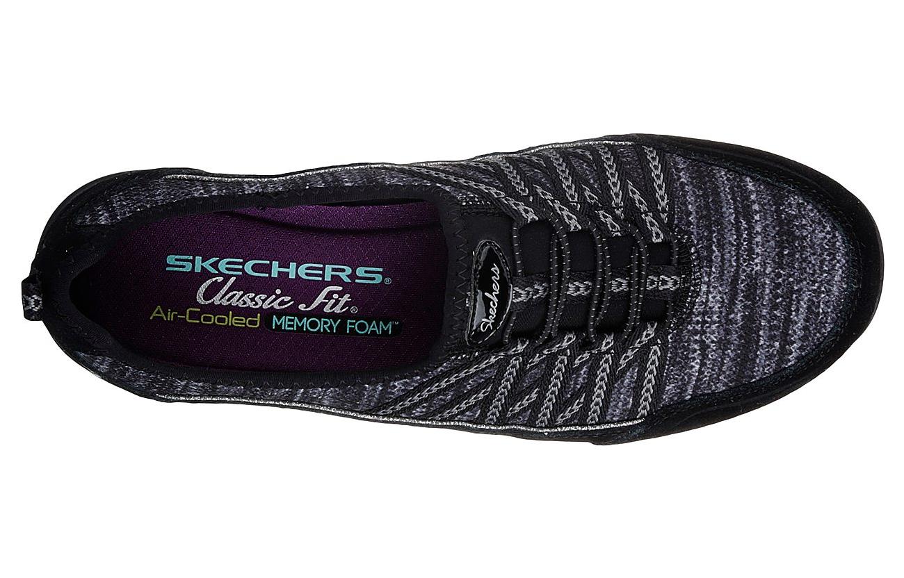 Shop (Women) Skechers Unity 'Black Grey Slip-On' 23155-BKCC
