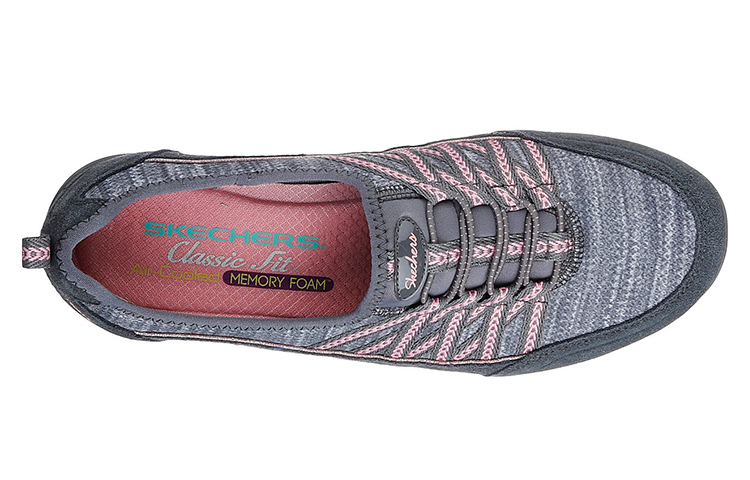 Shop (Women) Skechers Unity 'Grey Pink Slip-On' 23155-CCPK