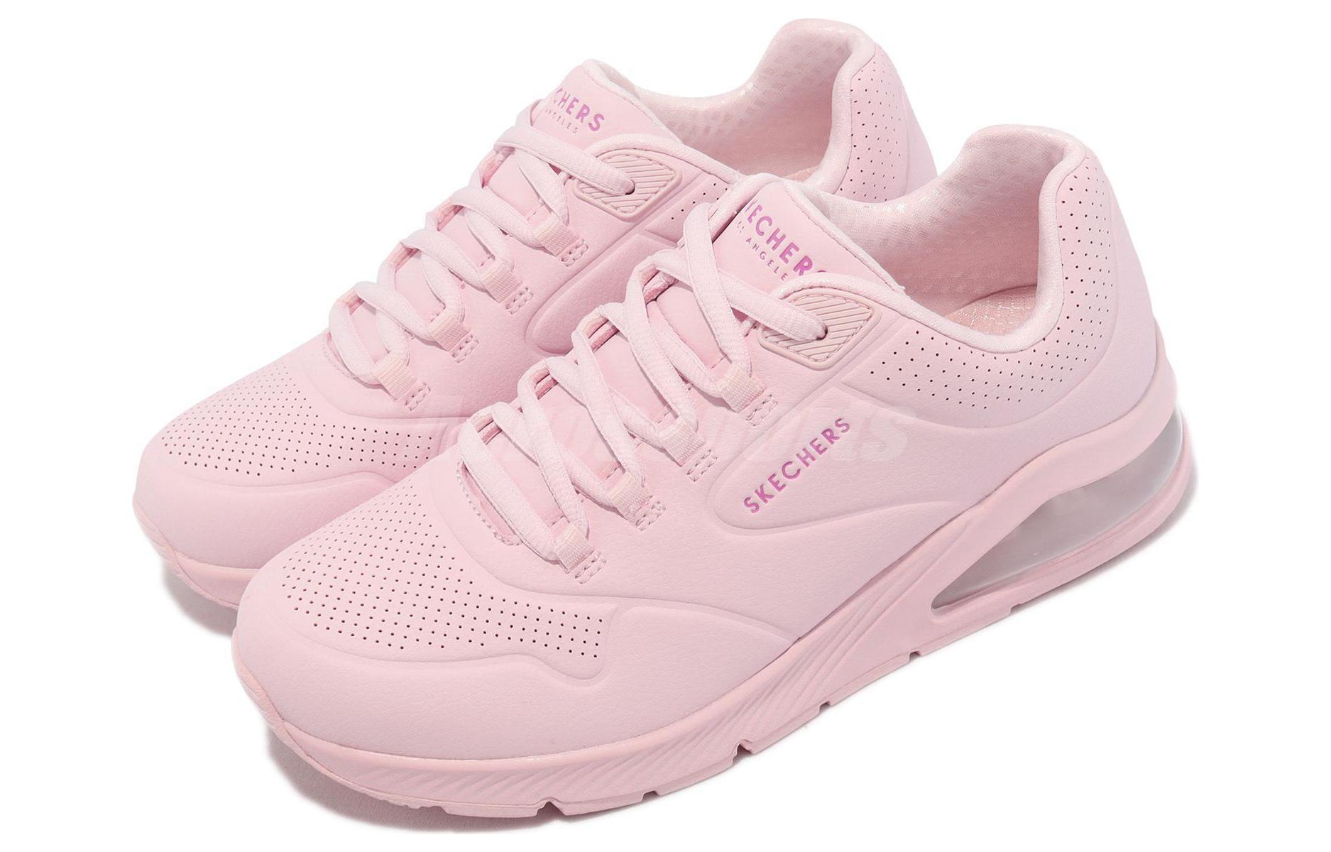 Lookbook Skechers 舒適百搭 減震耐磨 低幫 跑步鞋 女款 粉色