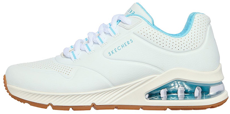 (Women) Skechers Uno 2 '2nd Best - White Blue' 155542-WHT Buy (Women) Skechers Uno 2 '2nd Best - White Blue' 155542-WHT