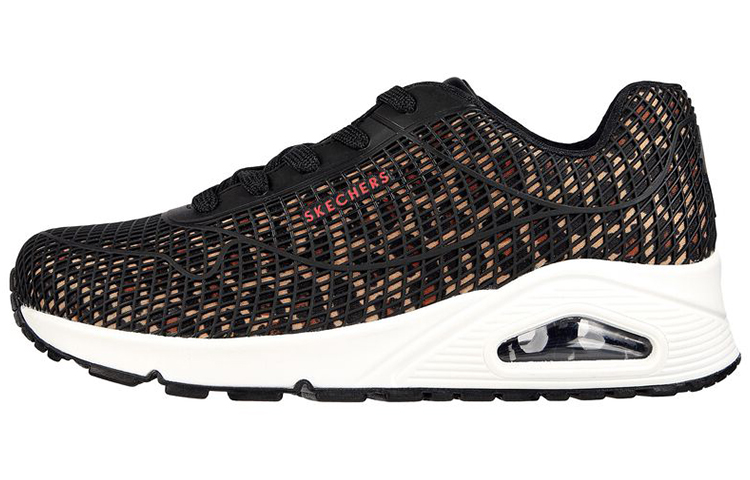 (W) Skechers Uno 'Black Leopard'