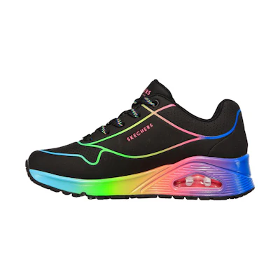 (W) Skechers Uno 'Pop Of Sunshine Black'