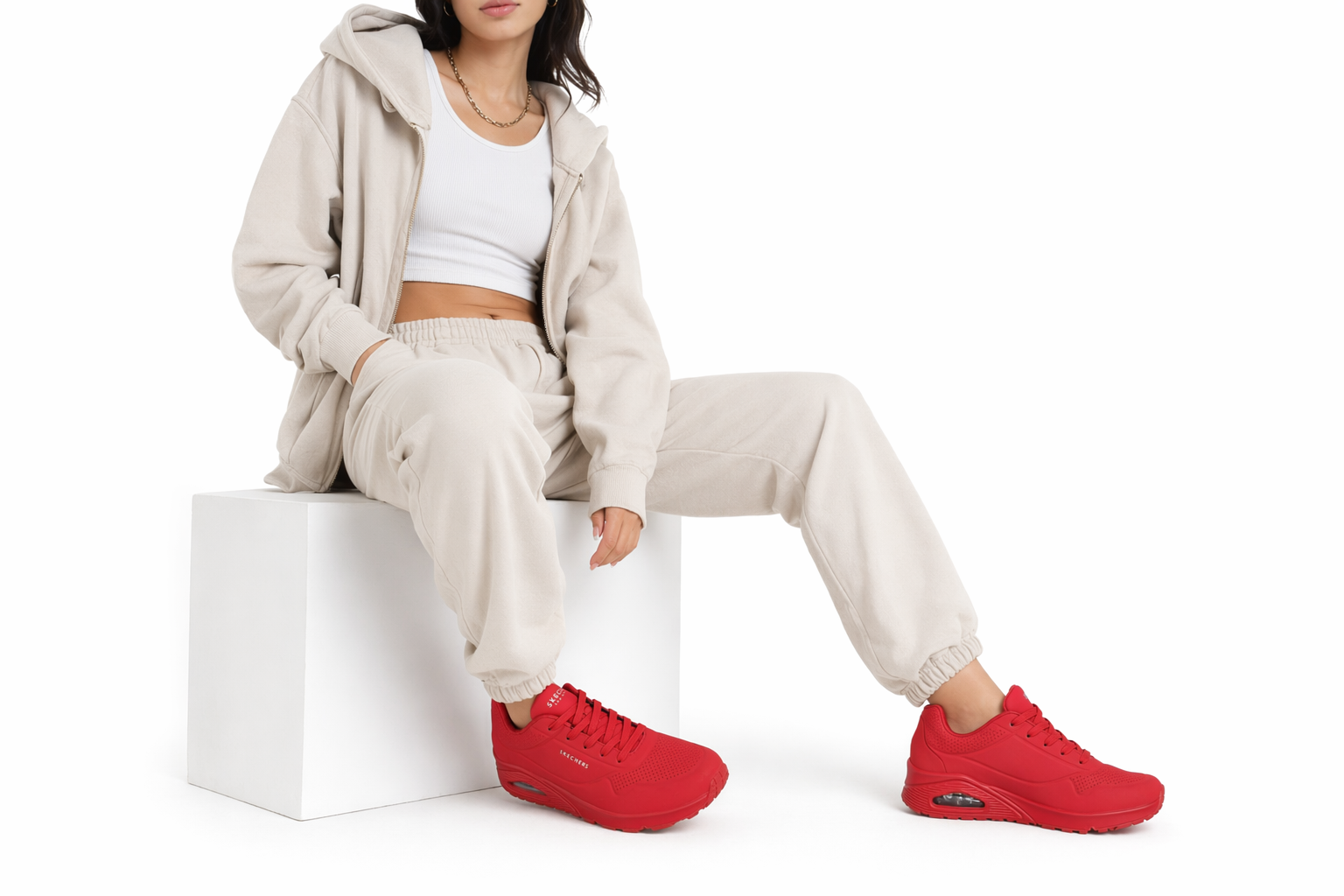 Order Skechers Uno 低幫運動休閒鞋 女款 紅色