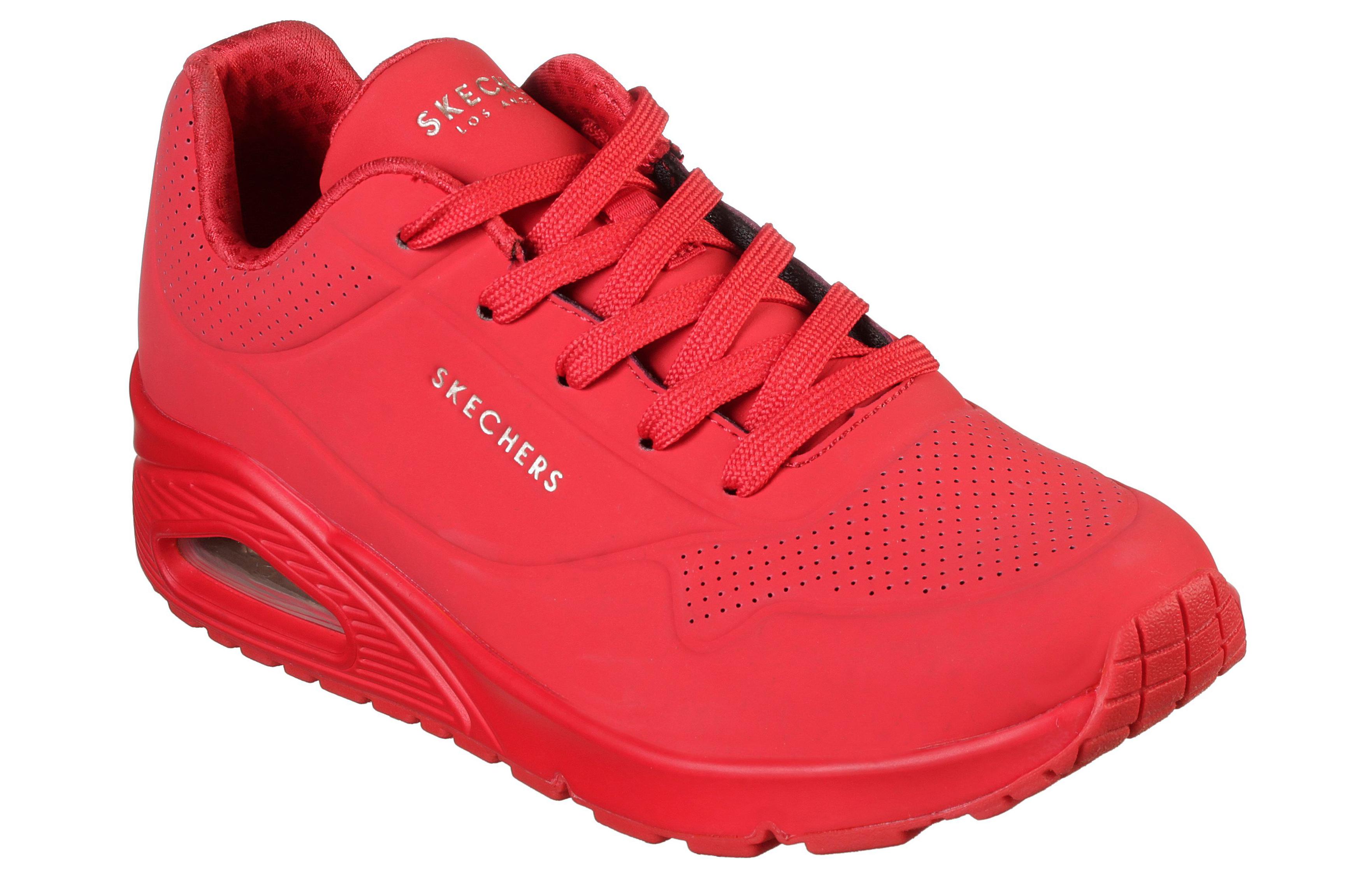 Shop Skechers Uno 低幫運動休閒鞋 女款 紅色